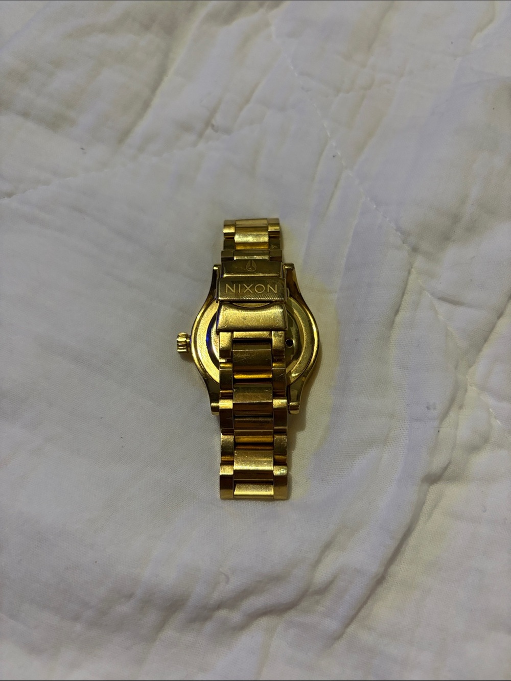 Nixon Gold-Plated Bracelet Watch with Black Dial - Picture 3 of 3